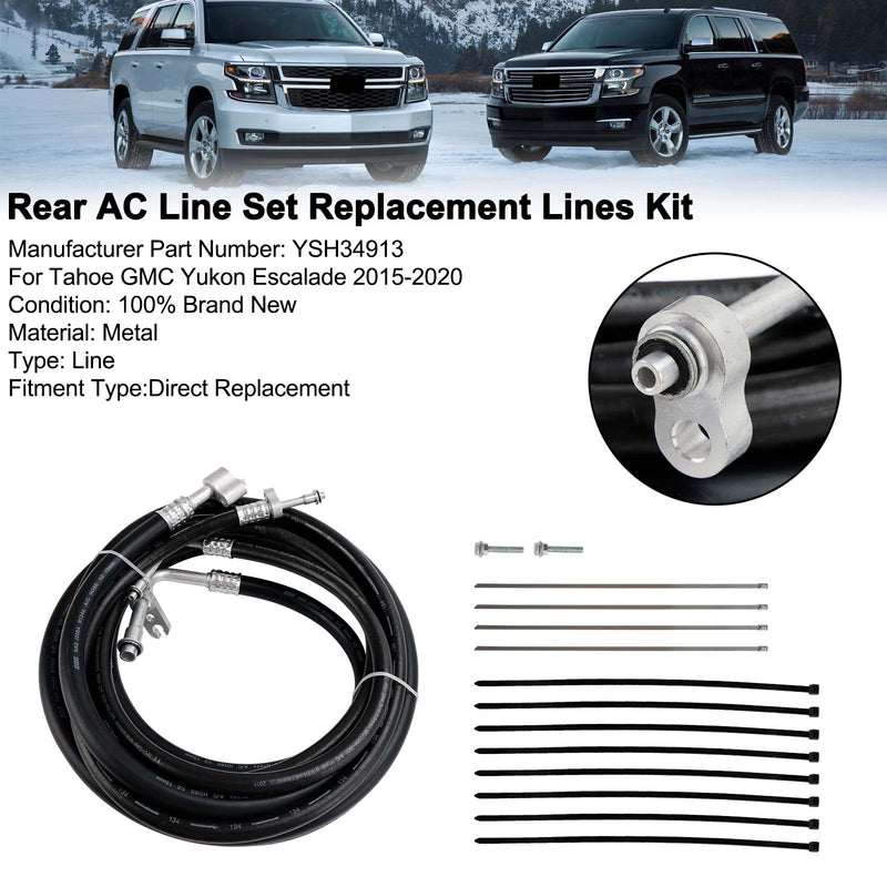 2015-2020 Cadillac Escalade Rear/Aux AC Line Set