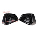 Black Front Honeycomb Fog Light Grille Cover Fit Audi A3 S-line 2021-2023