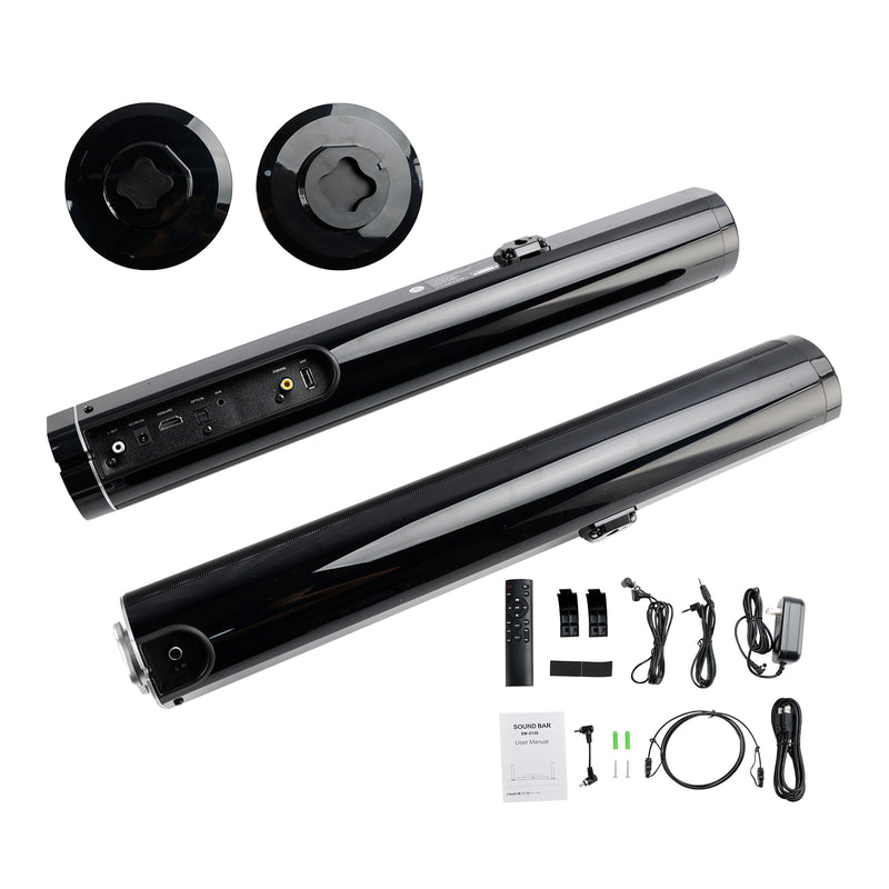 Detachable Surround Sound Bar Wireless Subwoofer 2 Speaker System Home Theater