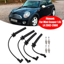 4PCS Spark Plugs Wire Set 54058 For Mini Cooper S 2002-2008-L4 1.6L