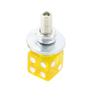 4x Motorcycle Bike Plastic Yellow Dice License Plate Bolt On Screw On Frame Nut
