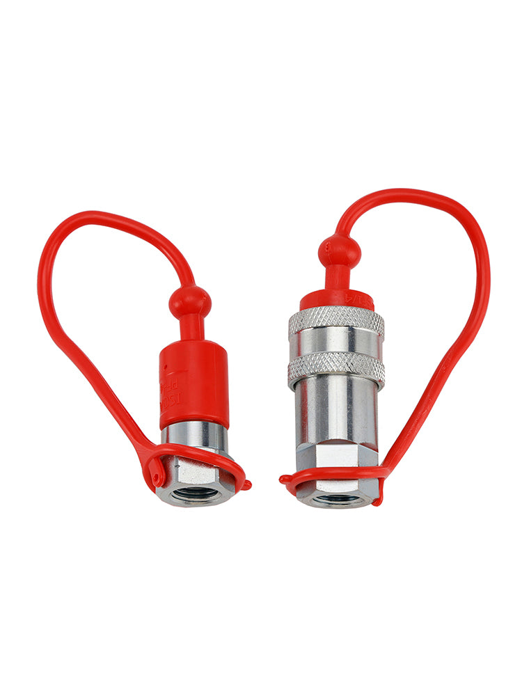1/4" NPT Hydraulic Quick Connect Coupler ISO A 7241 Male & Female