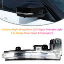 Dynamic Right Wing Mirror LED Signal Indicator Light For Range Rover Sport