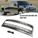 Front Bumper Grille Grill w/Lights Fit Ford F250 F350 2008-2010 Super Duty