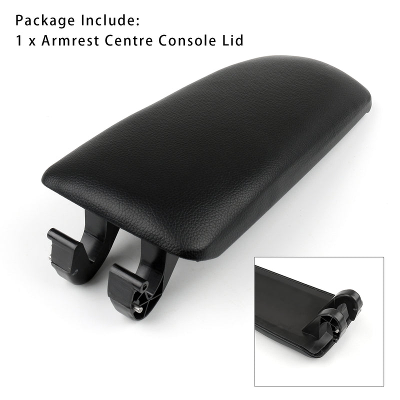 Black Leather Armrest Centre Console Lid For Audi A4 B6 B7 2001-2008 8E0864245E