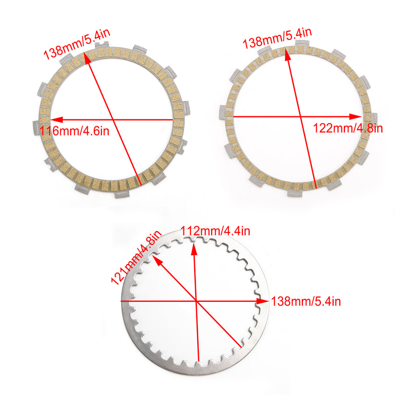Clutch Friction Plates And Gasket Kit for Kawasaki Ninja 250 300 EX300 2015-2017