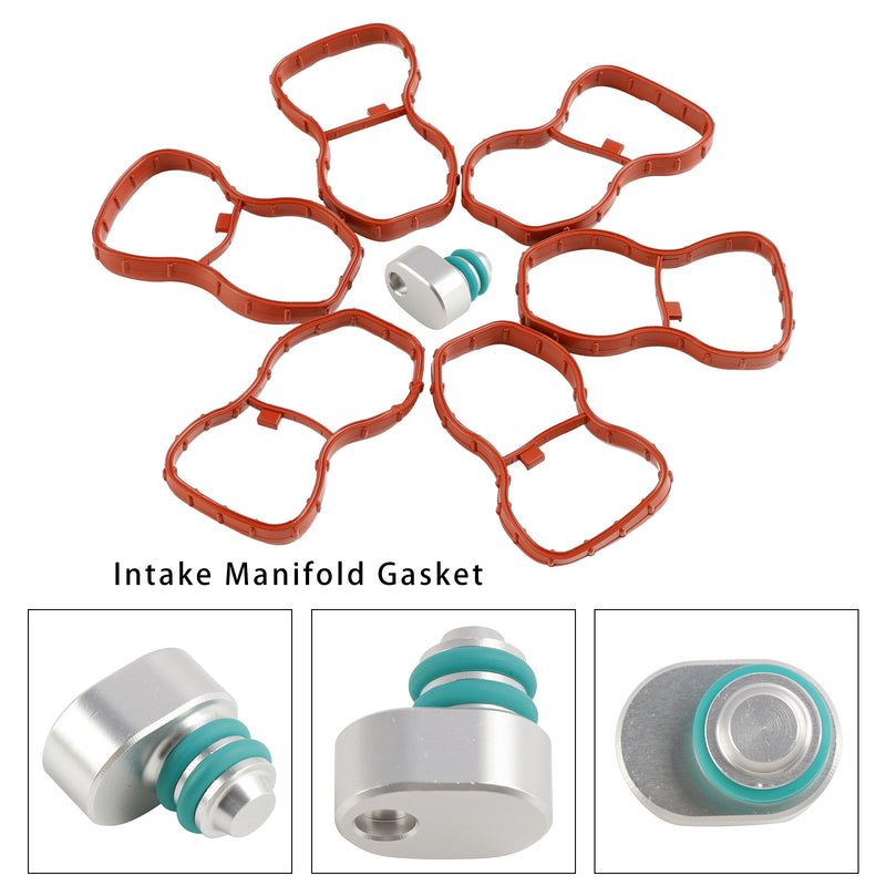 6PCS Intake Manifold Gasket 1167807480 Fit BMW E90-93 F10 F11 F07 X5 X6 N57