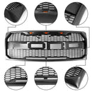 Raptor Style Front Bumper Grille Grill Fit Ford F150 2009-2014 With LED