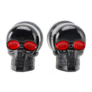 4x Custom SKULL License Plate Bolt Screw Black Plastic Motorcycle Chopper Bobber