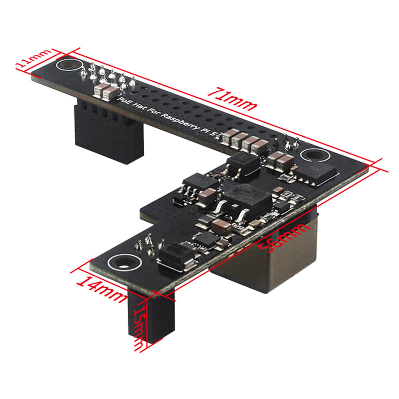 Raspberry Pi5 Dedicated POE Expansion Board 5V 4.5A Isolated Module Heat Sink