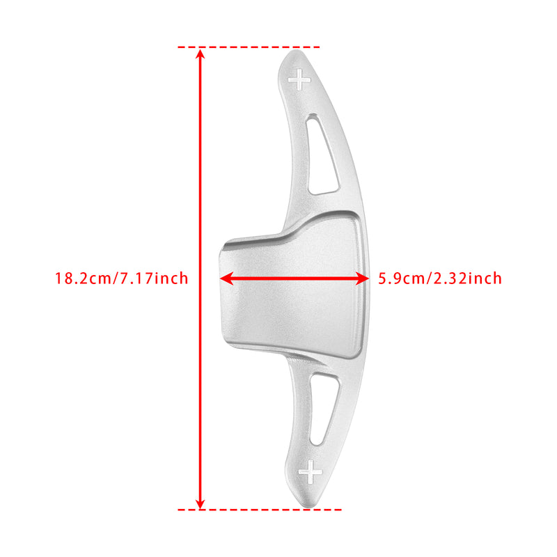 Steering Wheel Paddle Shifter Extension For Ford Explorer 13-19 Aluminium Silver