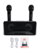 Wireless Bluetooth Dual Microphone Karaoke All-In-One Speaker for Home Outdoor