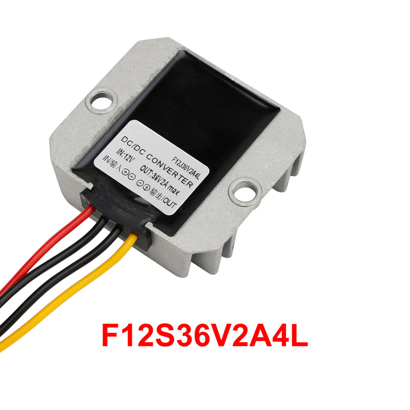 Waterproof DC 12V to 36V 2A 72W Step-Up Power Supply Converter Regulator