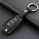 Leather Silicone Car Key Case Cover With Buckle For Audi