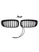 2013-2019 Fit BMW 3 Series F34 GT Dual Slat Front Bumper Grille Gloss Black