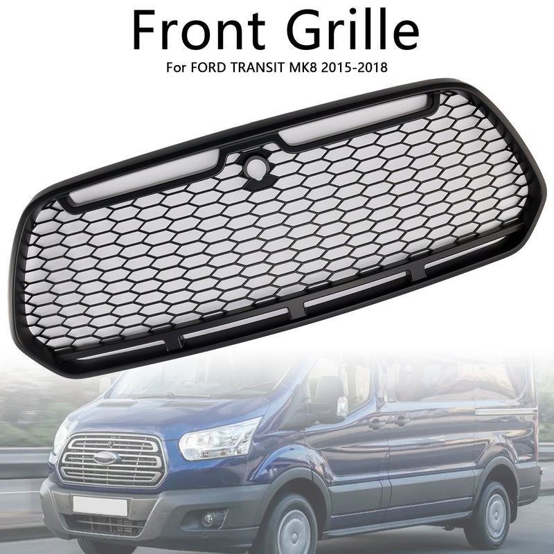 Matt Black Front Bumper Grill Grille Fit Ford Transit MK8 2015-2018 Raptor
