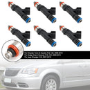 6PCS Fuel Injector 0280158119 Fit Jeep Fit Dodge Wrangler Fit Chrysler 3.3L