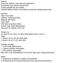 Front Bumper Grille Grill Fit Audi A7 C8 S7 2019-2024 W/ACC Black