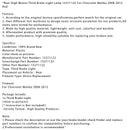 2008-2012 Chevrolet Malibu Rear High Mount Third Brake Light Lamp Red