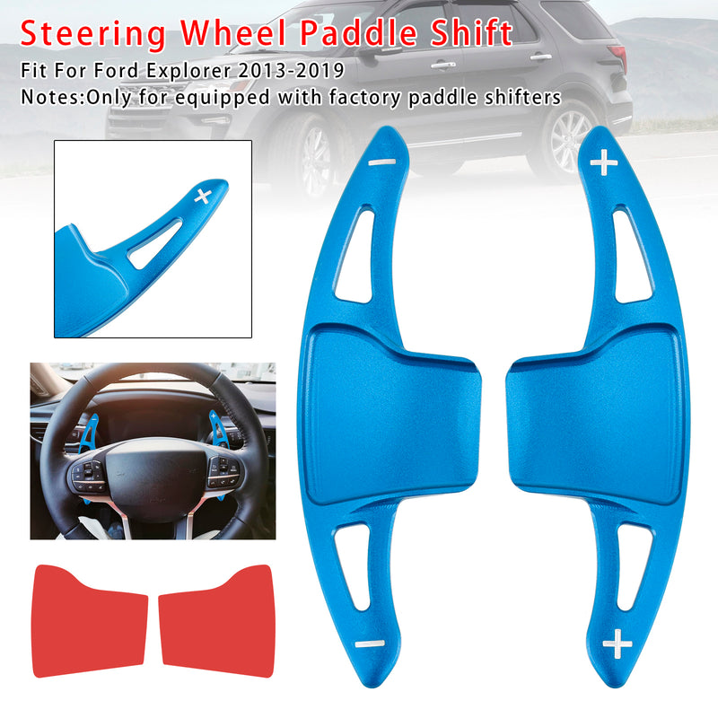 Steering Wheel Paddle Shifter Extension For Ford Explorer 13-19 Aluminium Blue