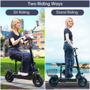 400W Electric Scooter for Adult with Seat 10" Commuter Electric Scooter with Carry Basket Up to 25 20MPH 25Miles Range
