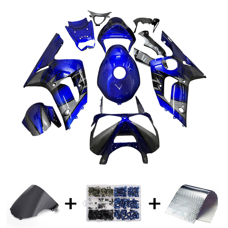 Injection Fairing Kit Bodywork Plastic ABS fit For Kawasaki ZX6R 636 2003-2004