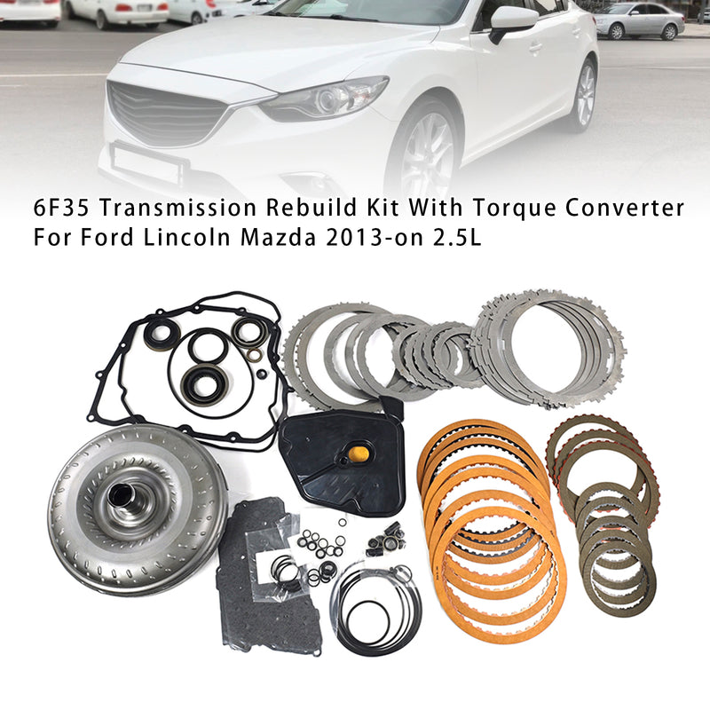 6F35 Transmission Rebuild Kit With Torque Converter For Ford 2013-on 2.5L