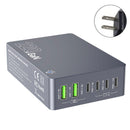 6-in-1 Wireless Charging Station Charger Clock LED Digital Display Alarm Clock