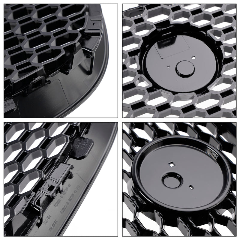 XF-R Style Front Bumper Grill Grille Fit Jaguar XF 2016-2019 Gloss Black