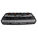 Gloss Black Front Bumper Grille Grill Fit Ford Transit MK8 2015-2018 Raptor W/LED