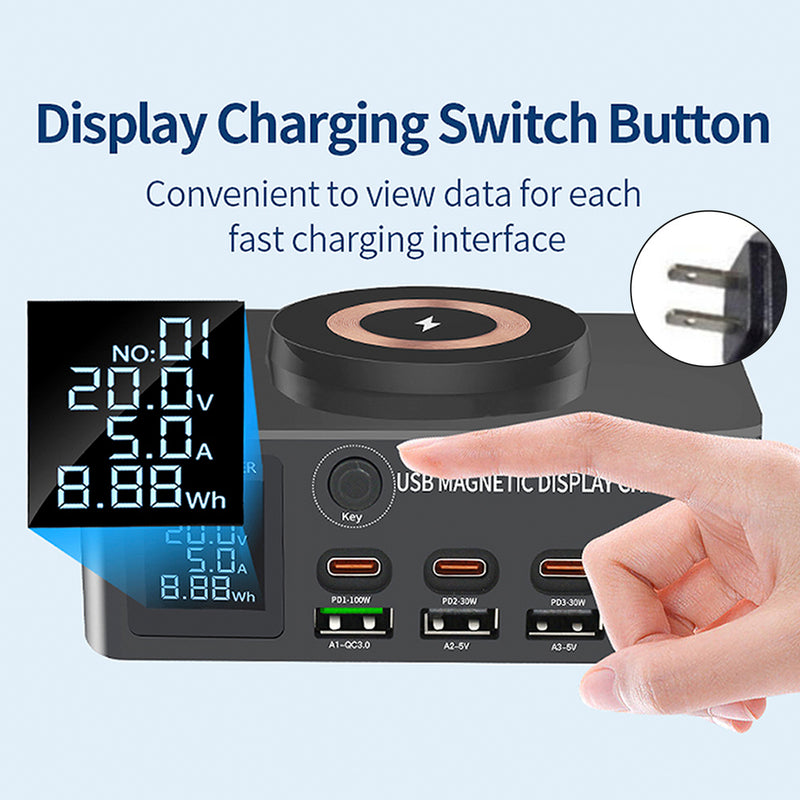 140W Fast Charging Charger Intelligent PD100W Notebook Multi-Port USB Charger US