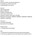 2PCS Front Bumper Grille Grill Fog Light Cover Fit Audi A6 C8 2019-2023