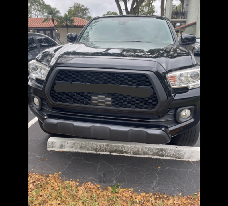 2016-2023 Toyota Tacoma PT228-35170 TRD PRO Style W/letter Matte Black Front Bumper Hood Grill Grille