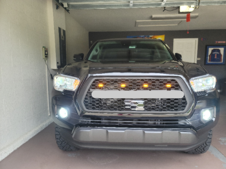 2016-2023 Toyota Tacoma PT228-35170 TRD PRO Style W/letter Matte Black Front Bumper Hood Grill Grille