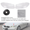 2009-2017 For BMW 5 F10 F11 Left+Right Headlight Plastic Cover with Seal Kit 171425-02 63117271912