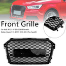 RS Style Honeycomb Bumper Grille Fit Audi A1 S1 8X Facelift 2016-2019 Black