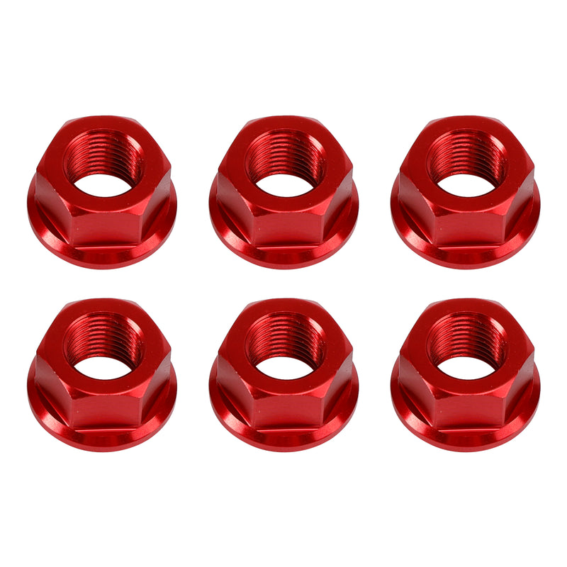 6x Rear Sprocket Nuts M10 x 1 Red For Ducati Panigale V2 V4 V4S 1199 1299 12-24