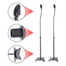 Set Of 2 Universal Surround Sound Adjustable Height Speaker Stand Bracket