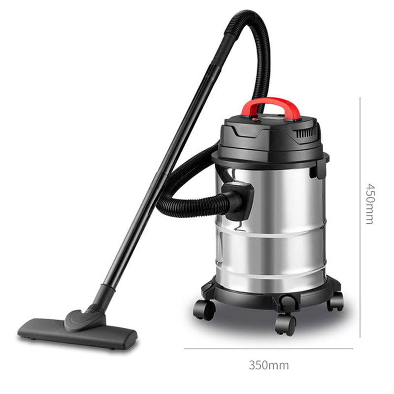 5 Gallon Steel Stainless Wet/Dry Canister Vac Shop Vacuum Cleaner 1800W