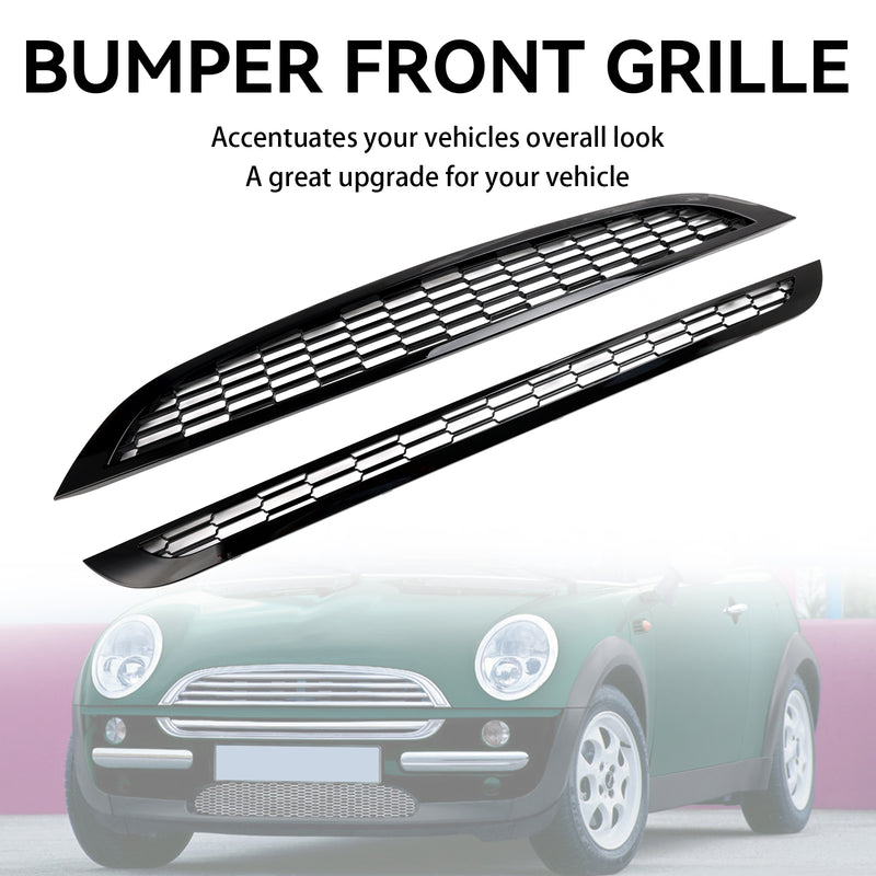 Mini Cooper R50 R52 R53 2002-2006 2PCS Honeycomb Mesh Front Grill Grille