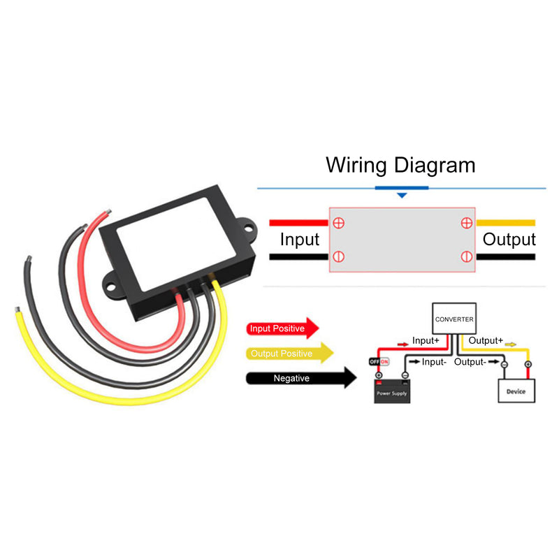 3-30A Waterproof DC/DC Converter Power Supply Regulator 20-60V Step Down To 12V