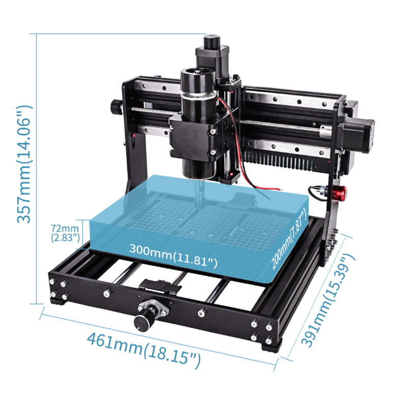CNC 3020 Plus 500W Router Engraver Laser Machine Milling Cutting Metal Wood