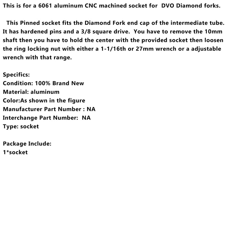 Fork Lower Cap Removal Wrench Tool  Rebuild Service seals For DVO Diamond