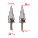 3 Spiked Windshield Bolts Silver For Electra Glide Tri Glide Street Glide 96-13