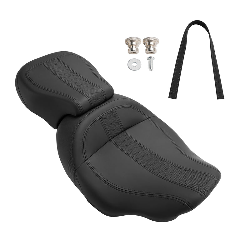 Complete Cushion Rider Passenger Seat Orange Fits For Touring Cvo Glide 23-24 Orange