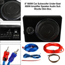 8" Car Subwoofer Under-Seat 800W Amplifier Speaker Audio Sub Woofer Slim Box AU