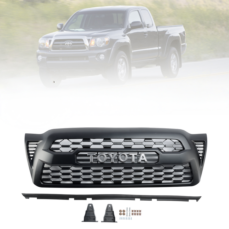 3RD Gen TRD Pro Style Grille with Toyota Letters for Tacoma (2005-06-07-08-09-10-2011)