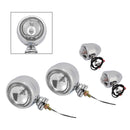 #D19 Motorcycle Spotlight Headlight Fog Beam Chrome Fit For Motorcycle Scooter