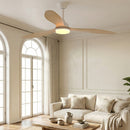 Remote Quiet 6 Speeds Black White Modern 52" Pendant Ceiling Fan with Light