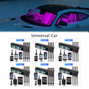 Car Interior Footwell Atmosphere RGB LED Strip Lights With Remote+ APP Control